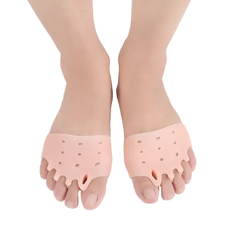 Передняя Подушка hallux valgus с пятью отверстиями, амортизационный амортизатор с разрезом носочной части ноги с пятью отверстиями