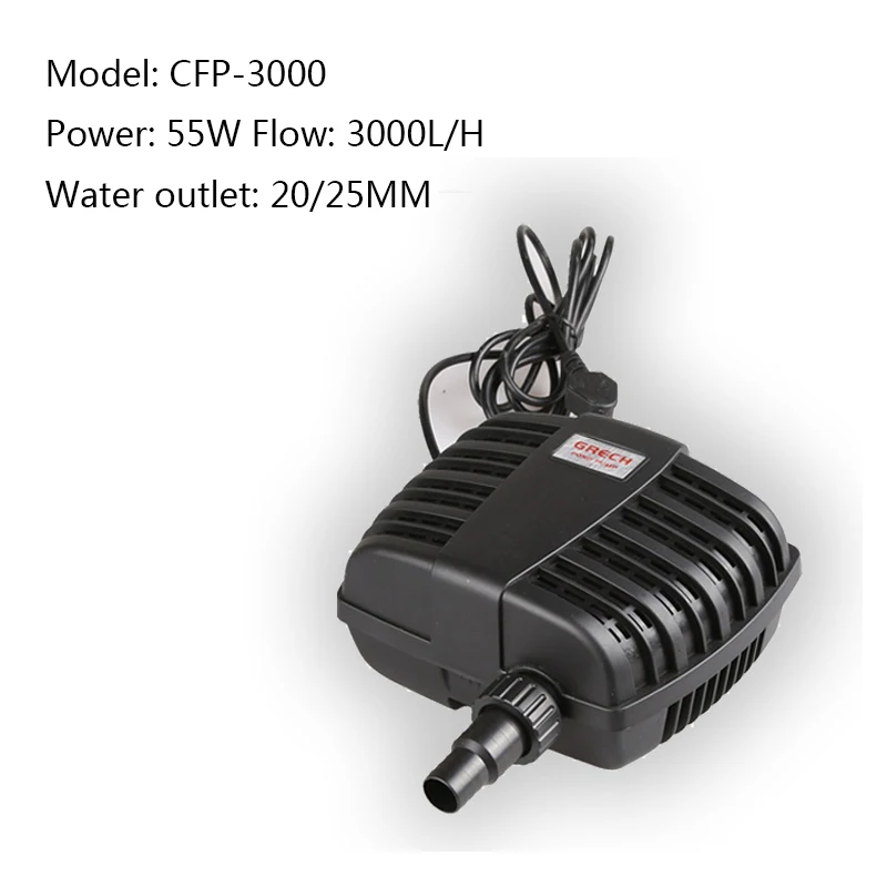 CFP-3000 55W SUNSUN CFP высокомощный погружной насос циркуляционный насос водопроводный насос Система фильтрации для разведения рыб в пруду насос бассейн аквариумный циркулирующий насос - Цвет: CFP-3000 55W