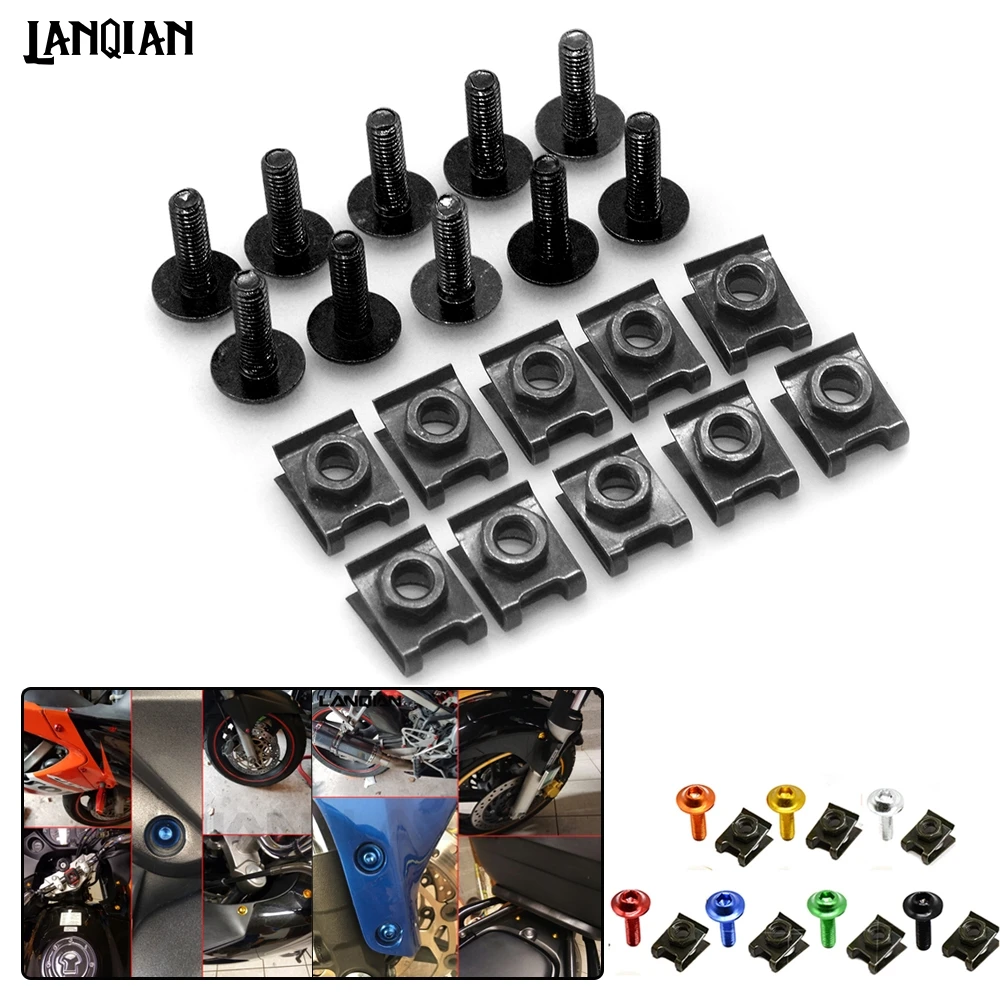 

Universal Motorcycle Fairing Screws Fastener Bolts Clips Screw Nuts For Yamaha R6S YZF 600R FZR 600 FZR 600R TRX850 FZR400 RR