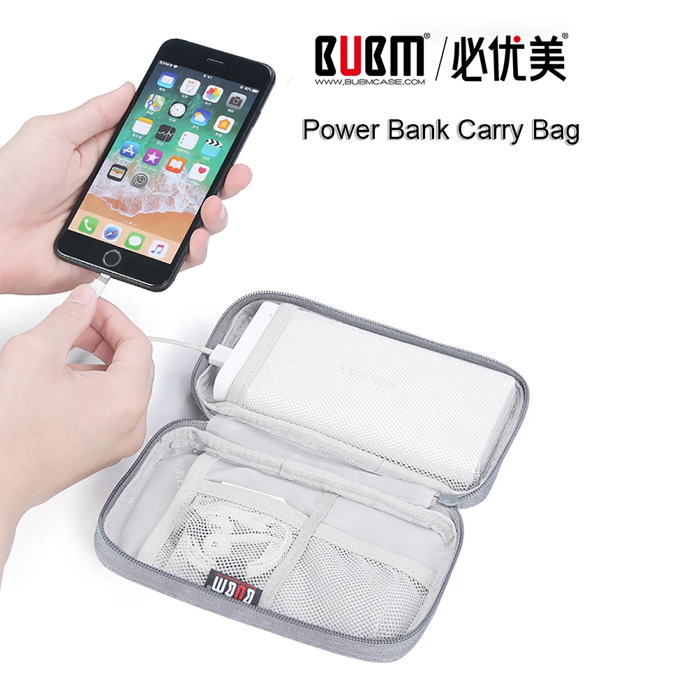 

BUBM Power Bank Pouch, Protable Travel case Protective Carrying Case for External Battery Compact Charge Power Bank Case
