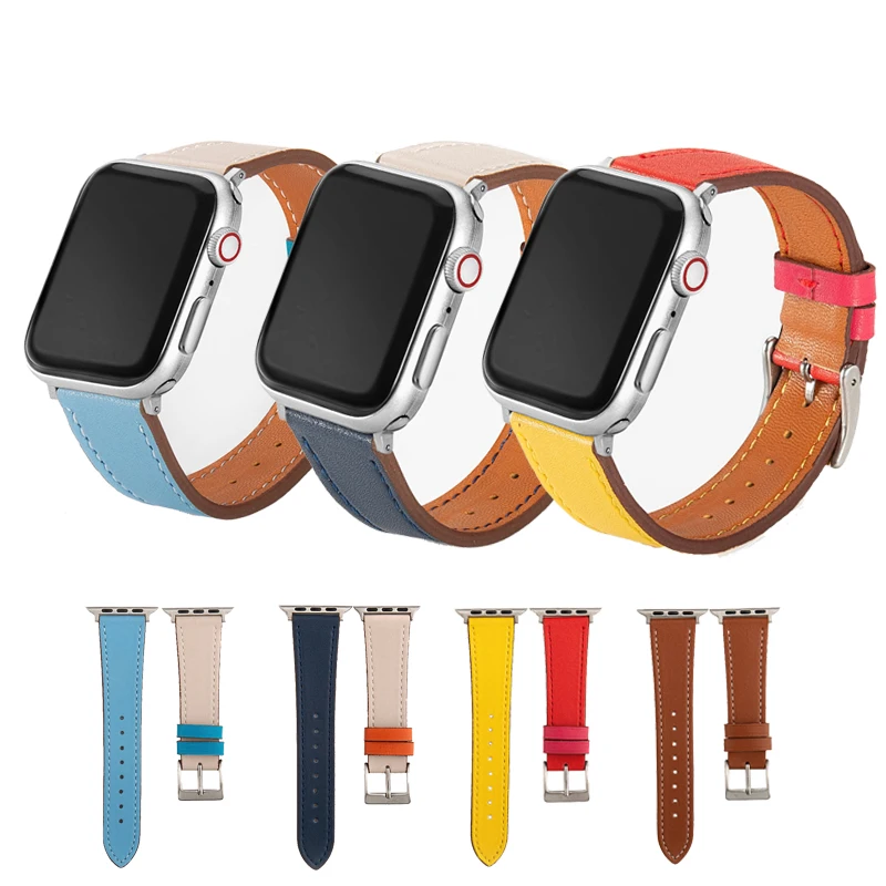 Для Apple Watch новый дизайн ремешок из натуральной кожи серии 5 4 3 2 1 для iwatch 42 мм 44 40 38 |