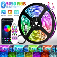 

RGB 5050 Bluetooth USB LED Strip Light 5V RGB Lights Flexible LED Lamp Tape Ribbon RGB TV Desktop Screen BackLight Diode Tape