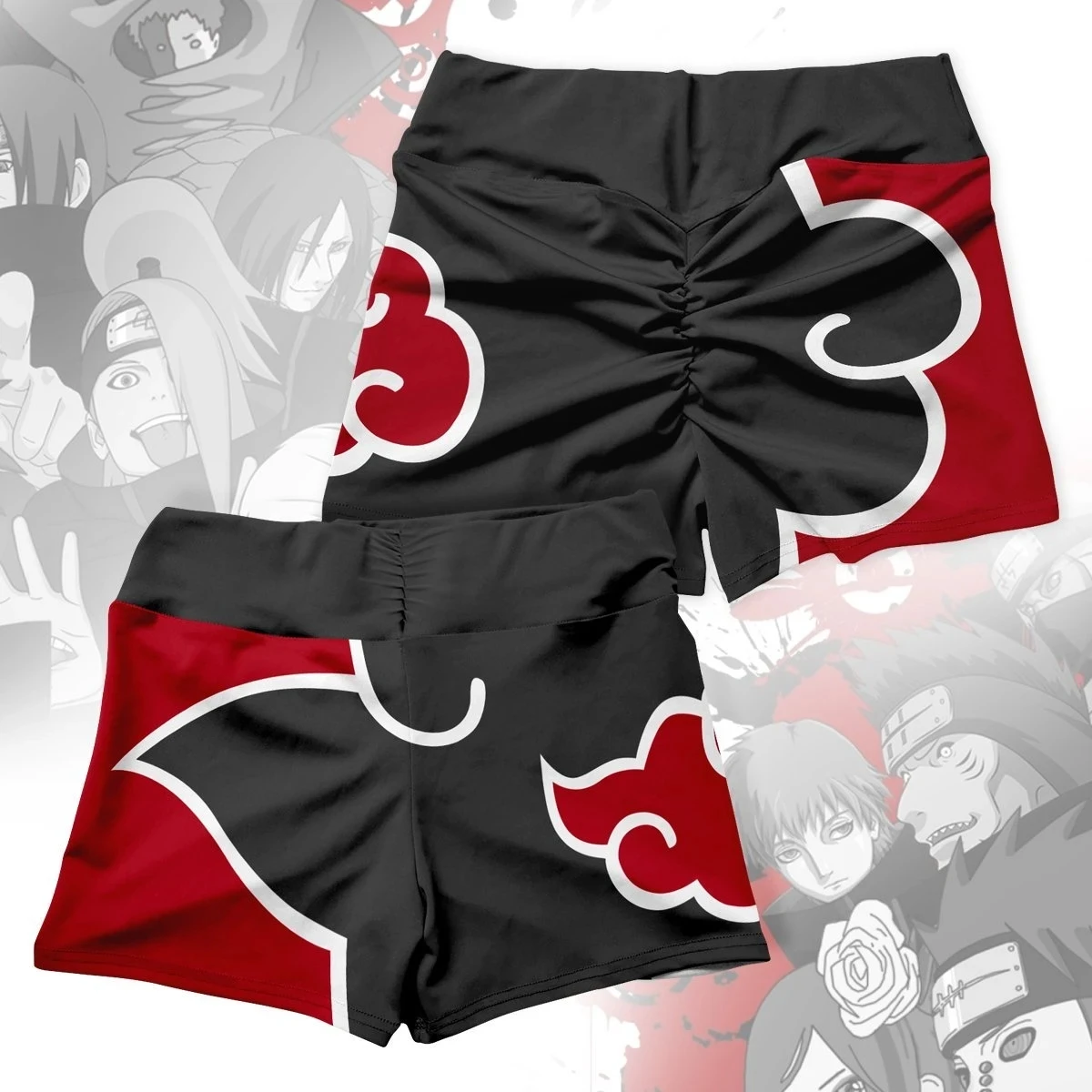 New Anime Hokage Deidara Pain Swimsuit Hoshigaki Kisame Cosplay Costumes Sportswear Red Cloud Symbol Top Pants Vest Beach Shorts