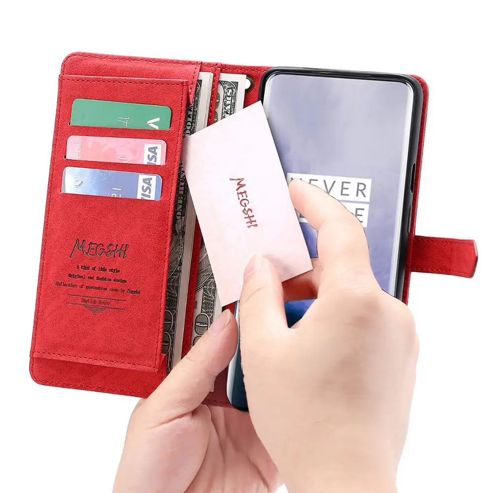 

Flip Case Leather Phone Bags Wallet Cover with Detachable Magnetic Back Cover Buckle For Huawei P20 P20Lite P20 pro P30 Cases
