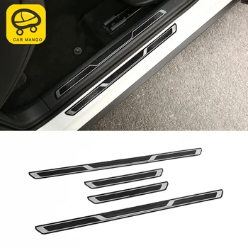 

CARMANGO for VW Volkswagen T-ROC 2018 2019 Car Door Threshold Scuff Plate Guard Welcome Pedal Pad Stickers Exterior Accessories