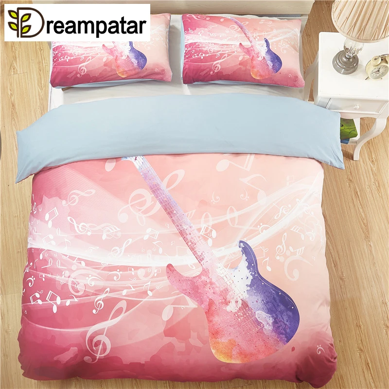 Dreampatar современный цвет музыкальная гитара один двойной 1 шт. пододеяльник 2 шт. наволочка домашний комфорт постельные принадлежности просторные постельное белье BY227A
