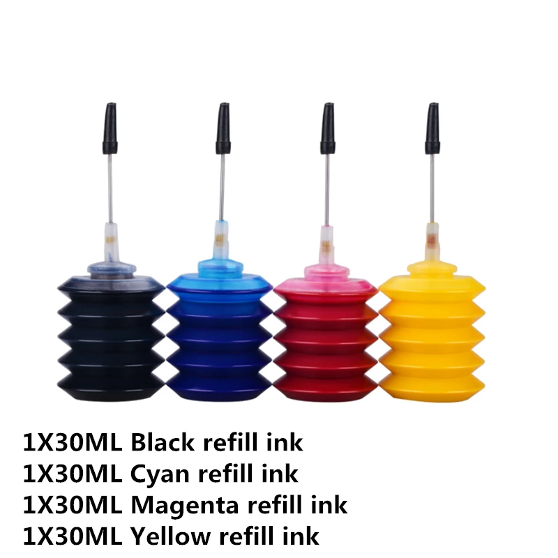 Ру мкА Рынок сохранить перезаправляемый картридж для Canon PIXMA MG3540 MG4240 MG3640 MG2140 MG4140 TS5140 MG3500 MG3140 MG2245 TS5100 - Цвет: refill ink