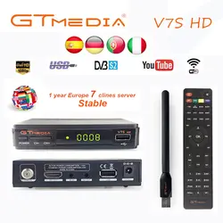 GTMedia V7S HD DVB-S2 1080 P HD спутниковый ресивер + USB WI-FI обновления от Freesat V7 приемное устройство на 1 год Европа Клин