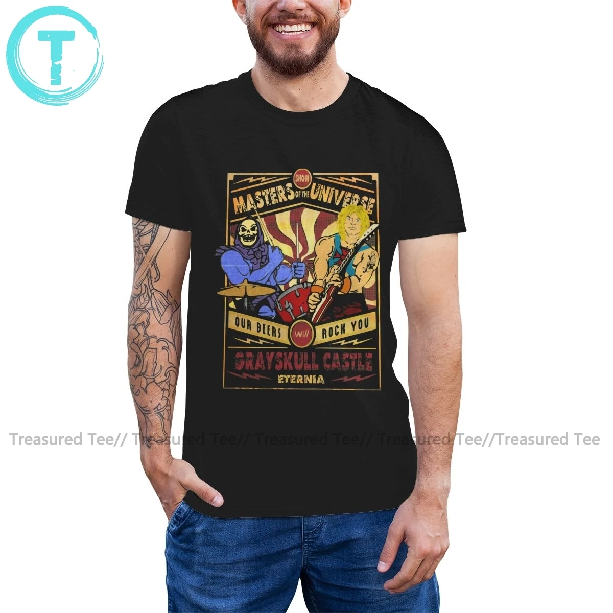 Skeletor T Shirt Master Of The Universe Show T-Shirt Beach Men Tee Printed 100 Percent Cotton 4xl Tshirt | Мужская одежда