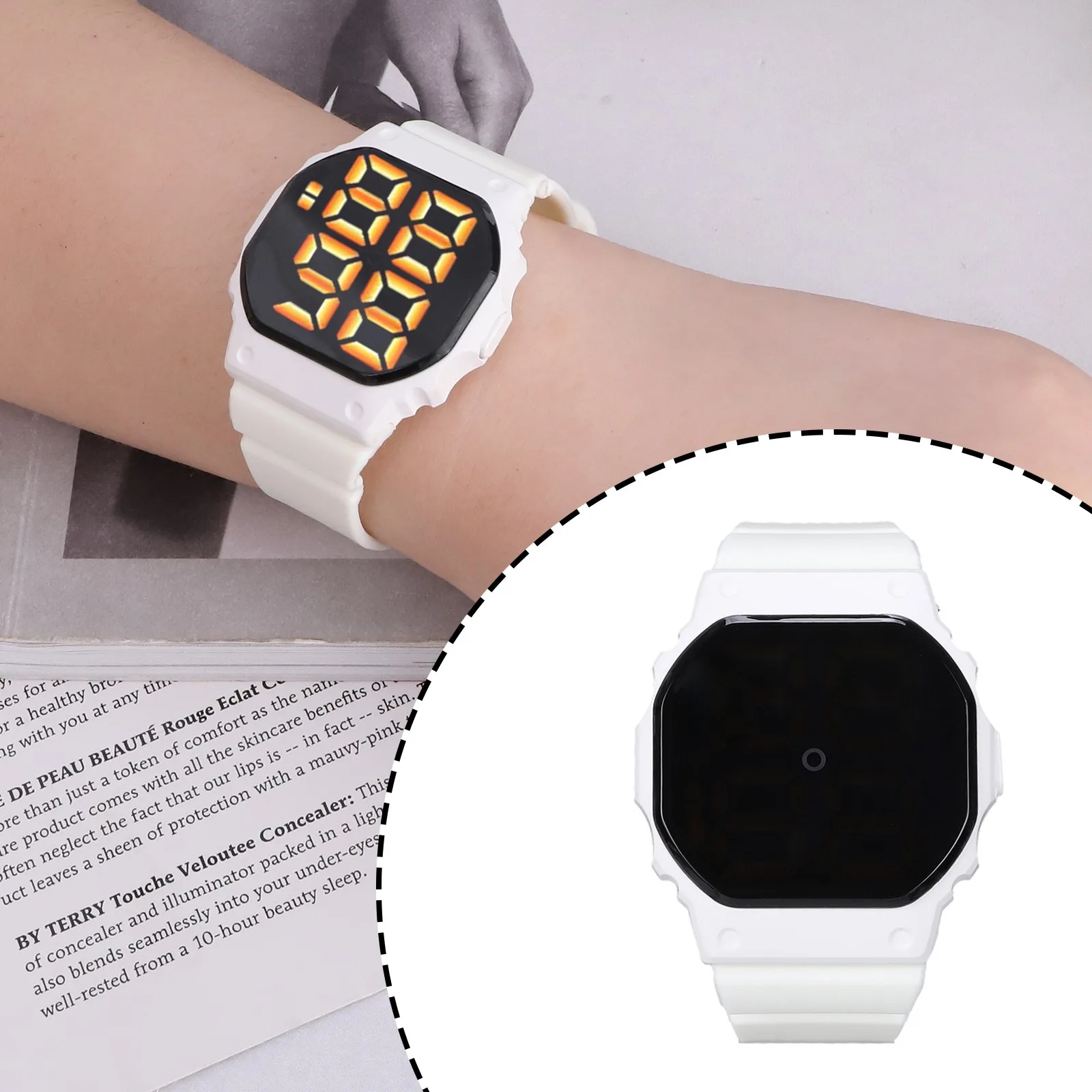 LED Electronic Watch Big Screen Bracelet Watch Fashion Boy Girl Child Gift Waterproof Sports Student Kids Watches Dropshipping 