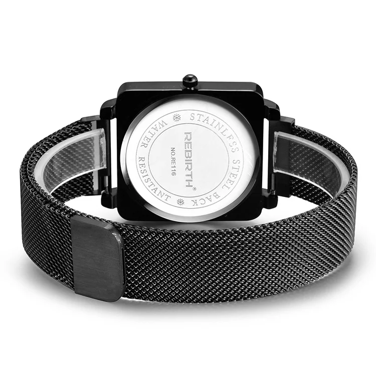 REBIRTH Square Waterproof Pointer Quartz Watch Fashion Women's Art Watch watch for women watches ladies watch elojes para mujer