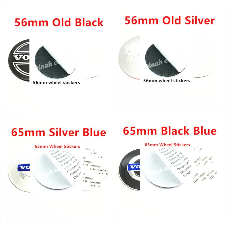 

4pcs 56mm 65mm Black Silver Blue 3D Auto Car Wheel Center Cover Hub Cap Sticker Decals Logo Emblem Badge Car Styling Accessories