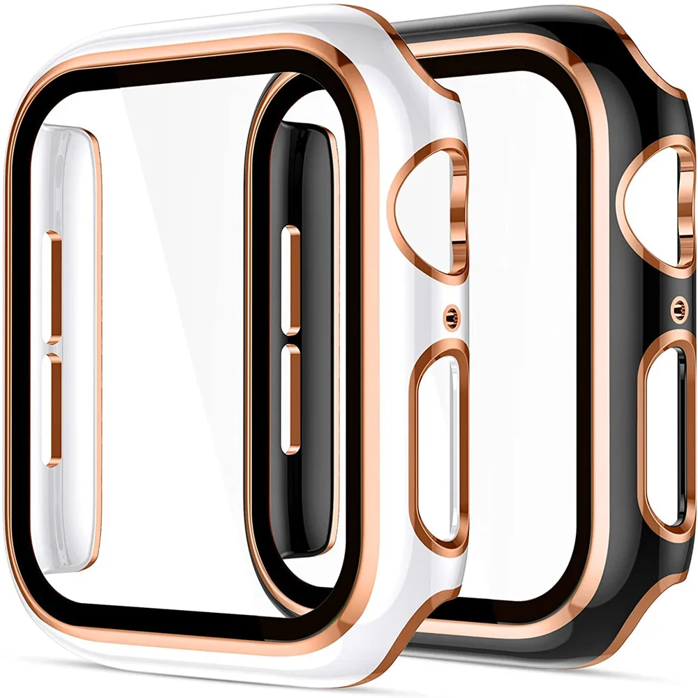 Protective film+Case for Apple Watch 7 41mm 45mm 40mm 44mm Bumper Full