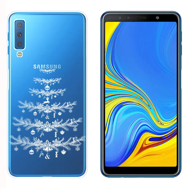 Силиконовый чехол Arvin для samsung A7 A10 30 A50 A70, Рождественский чехол для samsung A750, окрашенный ТПУ чехол для телефона samsung A40 - Цвет: 14