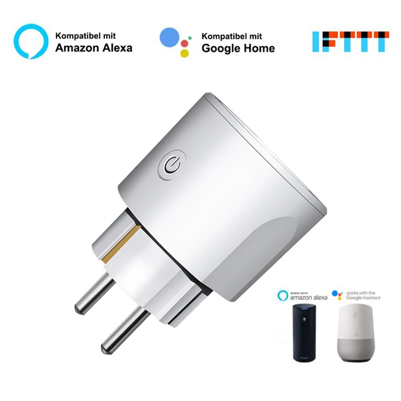 

16A New WIFI Smart EU Plug Smart Switch Socket Audio Control Smart Timing Socket Wireless Outlet Voice Intelligent Control