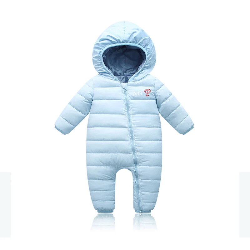 CYSINCOS/Зимний утепленный комбинезон для малышей; теплые комбинезоны с капюшоном для новорожденных; теплая верхняя одежда для малышей; однотонные спортивные костюмы для мальчиков и девочек