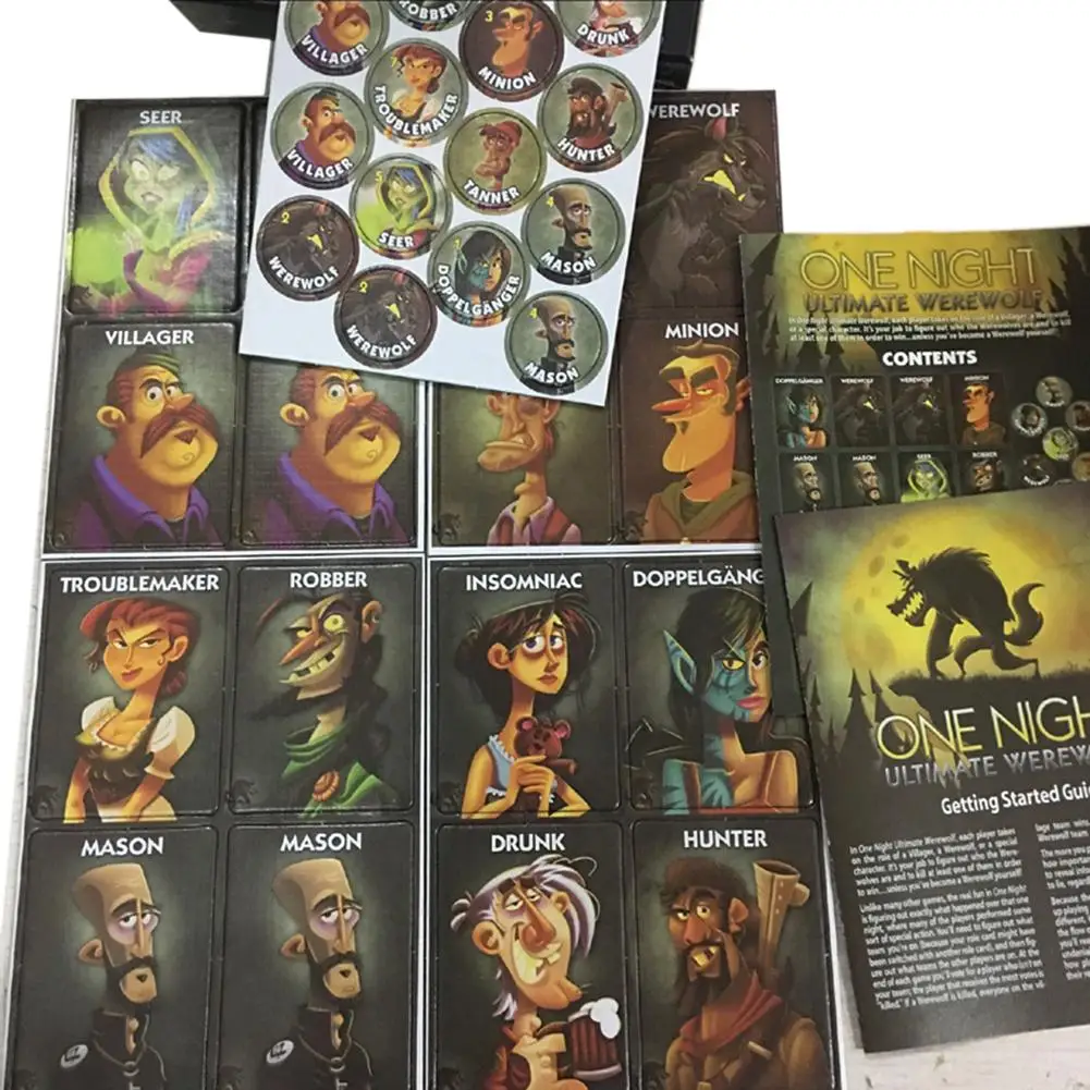 Английская версия ONE NIGHT ULTIMATE WEREWOLF ALIEN английская версия настольные игры карты детские игральные карты