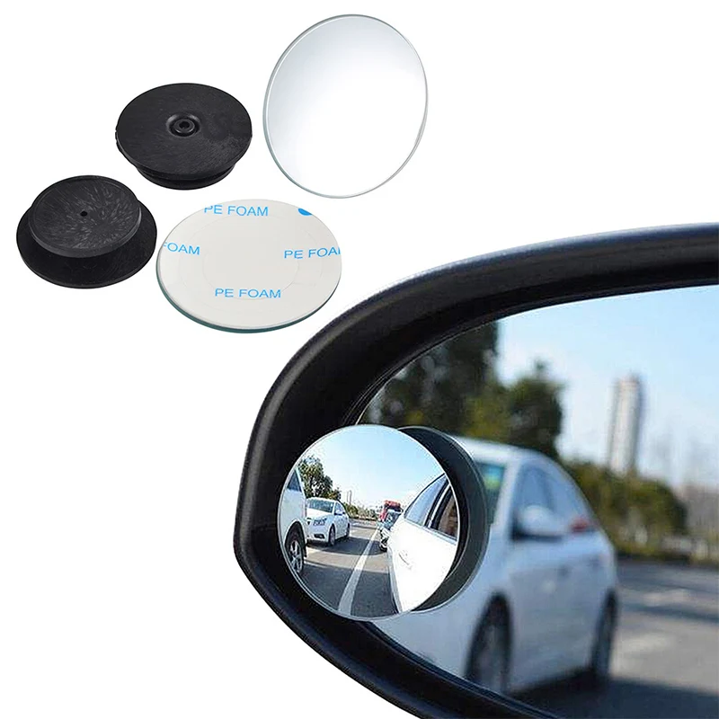 1 шт., 2 шт., Автомобильное Зеркало для слепого пятна 360 градусов, широкоугольное круглое выпуклое зеркало, маленькое круглое боковое зеркало заднего вида с завязанными глазами, Парковочное зеркало