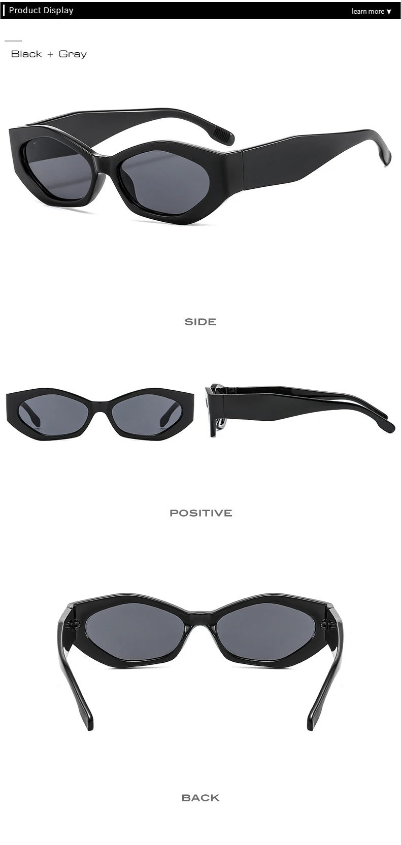 oversized square sunglasses SO&EI Ins Popular Fashion Polygon Cat Eye Women Sunglasses Retro Colorful Oval Eyewear Shades UV400 Men Trending Sun Glasses coach sunglasses