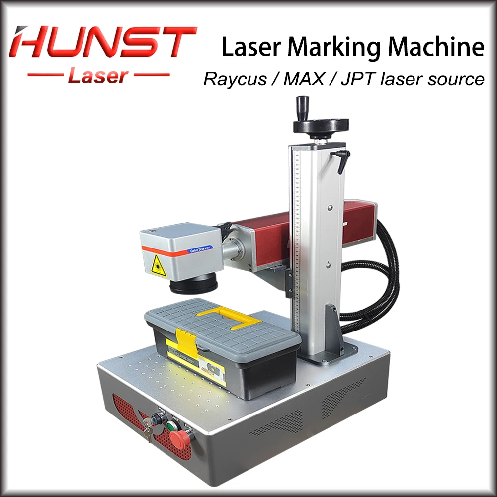 Оптоволоконная лазерная маркировочная машина Hunst 20 Вт/30 Вт/50 Вт JPT MAX Raycus для
