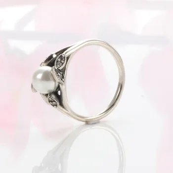 

Original 925 Sterling Silver Pan Ring New Pearl Simple Pan Ring For Women Wedding Party Gift Fashion Jewelry