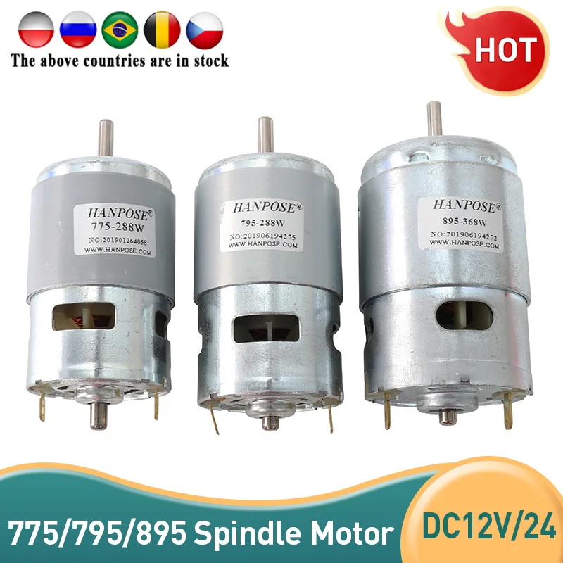 Grande Torque Gear Motor para Máquina de Gravura Suporte Durável Torno Ferramenta dc 12v 24v 300015000rpm 775 795 895w