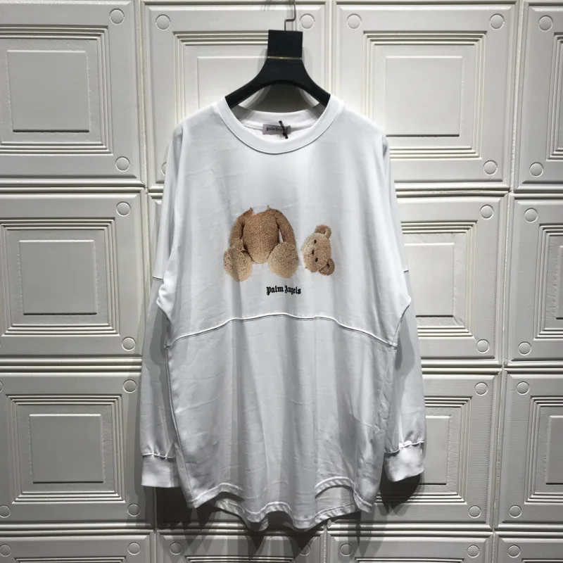 

Men Women T-shirts Palm Angels T-shirt "Kill The Bear" Embroidery Palm Angels Tee Long Sleeve Jersey Cotton Tops