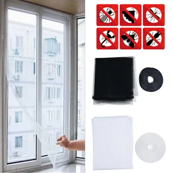 

Urijk High Quality Black Self-adhesive Window Screen Against Mosquito New Indoor Insects Fly Screen Curtains Home Decoration