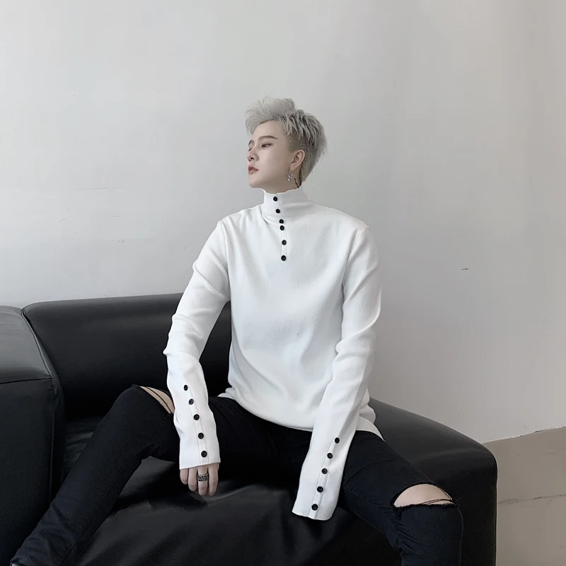 

UNCLEDONJM Slim fit Turtleneck Pullovers Knitted sweaters male winter sweater knit turtleneck pullovers solid KK1301