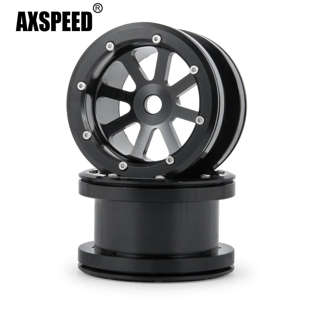 AXSPEED 4 Pcs/Set 1:10 RC Crawler Car Parts Wheel Hub 2.2inch Alloy Metal Beadlock Rims for Axial Wraith 90018 | Игрушки и хобби