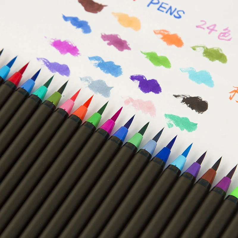 20-24-48PCS-Watercolor-Brush-Marker-Pen-Art-Felt-Painter-Calligraphy-School-Art-Supplies-Lettering-Colouring (1)