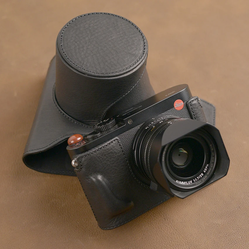 ライカq2のデザイン手作り本革完全保護カメラケースカバー