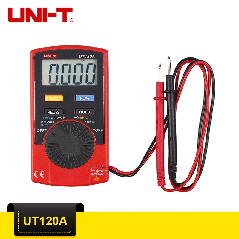 UNI T UT120A карманный размер тип Цифровые мультиметры 4000 Счетный дисплей