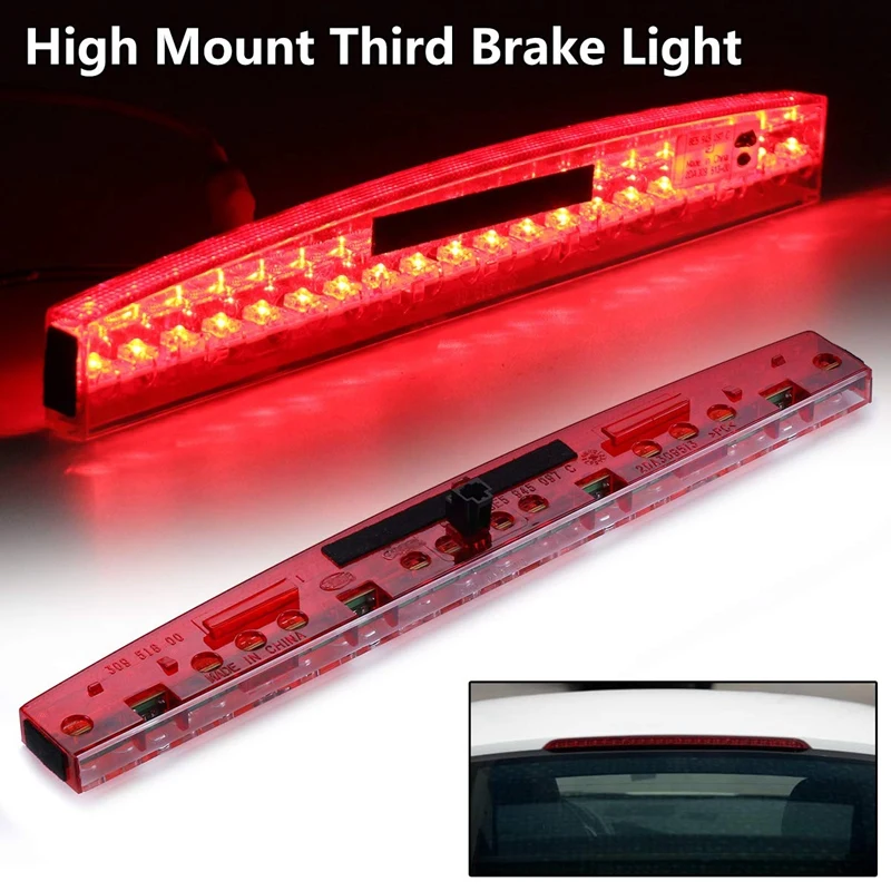 

Brake Light Red Led Plastic Car High Mount Third Brake Light Center Rear Stop Light Durable Taillight For-AUDI A4 RS4 S4 B6 B7 2