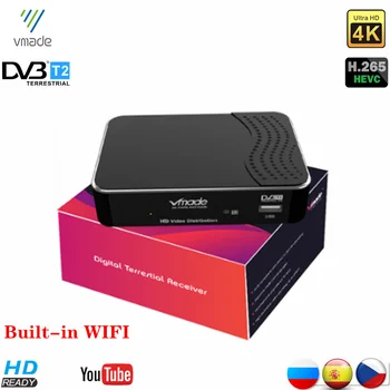 

DVB-T2 TV Tuner Terrestrial Receiver Full HD 1080P Digital TV Decoder Built-in WIFI H.265 HEVC Youtube M3U Set-Top Box