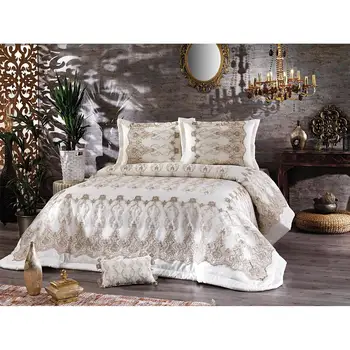 

Rosa Double Bed Cover Ecru Golden