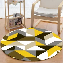 Cilected 120 см INS геометрический Простой Круглый Ковер Напольный коврик для гостиной спальни нескользящий коврик для ног подвесные коврики для компьютерного стула