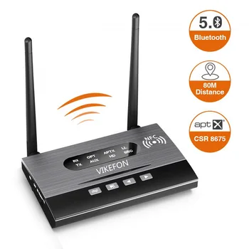 

Bluetooth 5.0 Transmitter Receiver For CSR8675 Wireless Music Audio Adapter For TV PC AptX HD Low Latency Optical 3.5mm AUX Jack