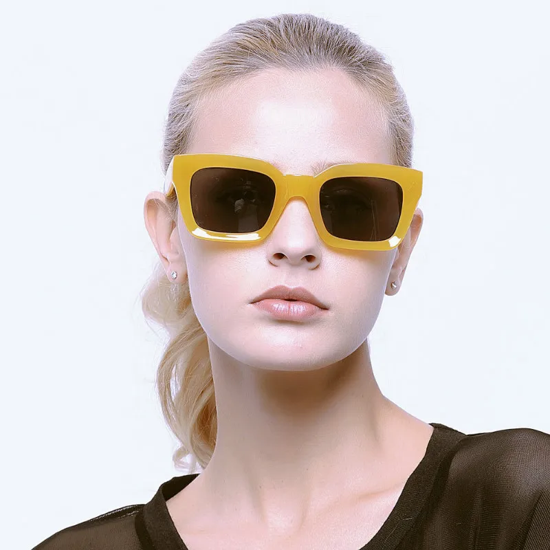 Роскошные Брендовые женские солнцезащитные очки oculos feminino квадратная оправа очки ретро заклепки Солнцезащитные очки женские Glasse UV400
