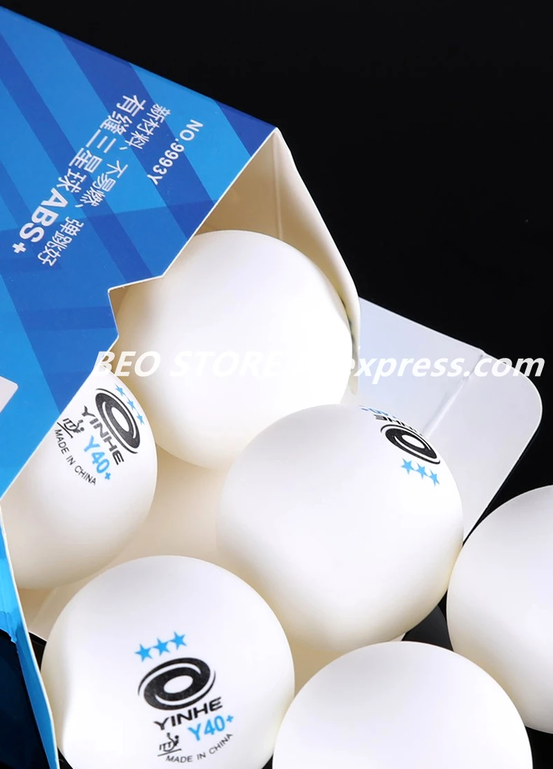 Description Picture 5 of item60 balls YINHE 3-star Y40+ H40+ ABS New Material Plastic ITTF Approved YINHE Table Tennis Ball Ping Pong Balls