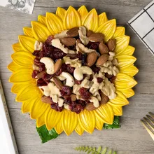 Nordic INS Resin Simulation Plant Dried Fruit Melon Seeds Plate First Ornaments Ear Nail Storage Tray Decoration Plate