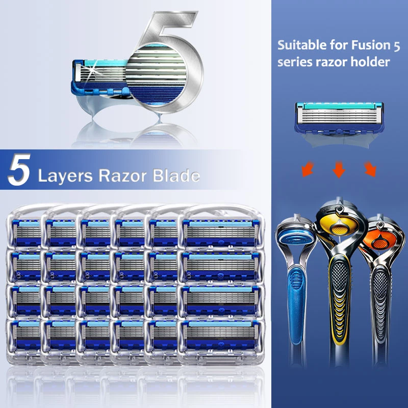 Бритвенные лезвия для Gillette Fusion 5 кассеты бритва сменные головки мужчин чехол