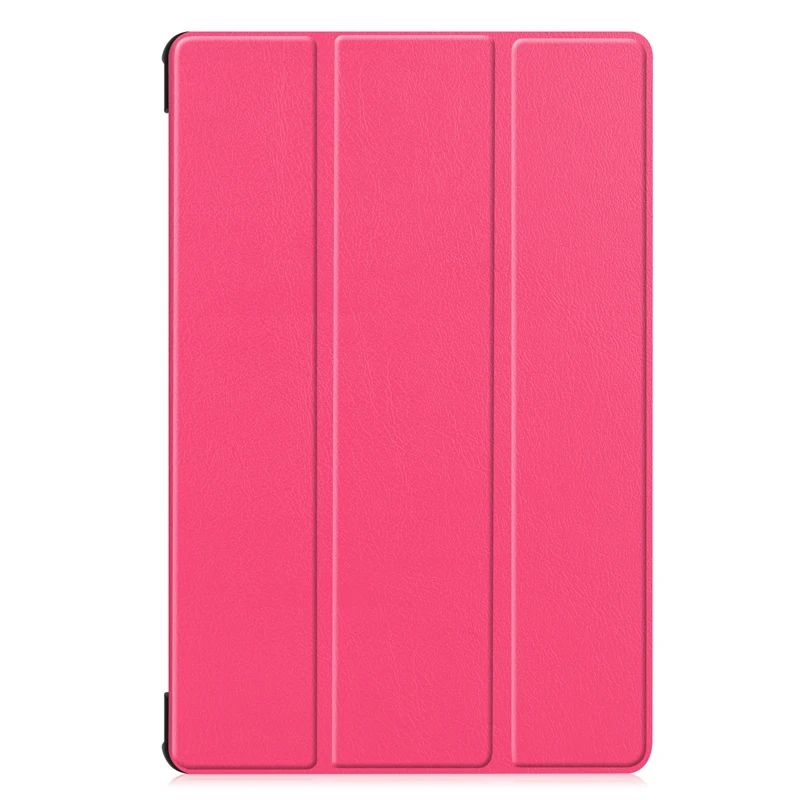 Розовый Тонкий 3 складной кожаный чехол для samsung Galaxy Tab S6 10,5 дюймов T860 бизнес Стенд Флип смарт-чехол для samsung Tab SM-T865 - Цвет: Розовый