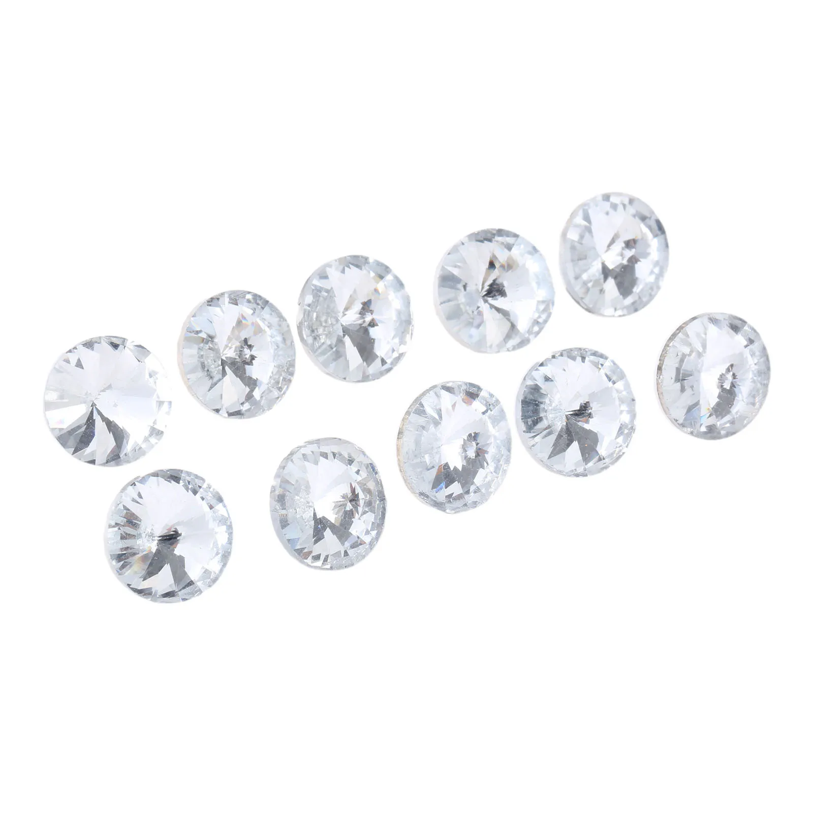 Diamond Crystal Glass Upholstery Buttons upholstery nail plastic push pins 10Pcs 14mm Dia. Decorative Nails Tacks Studs Pins Craft Sofa Wall Furniture Decoration