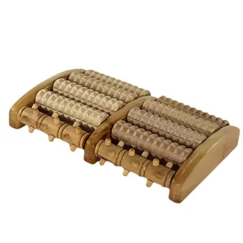 

Nail five-row foot massager Natural wooden foot massager foot massage wheel big five rows with nails