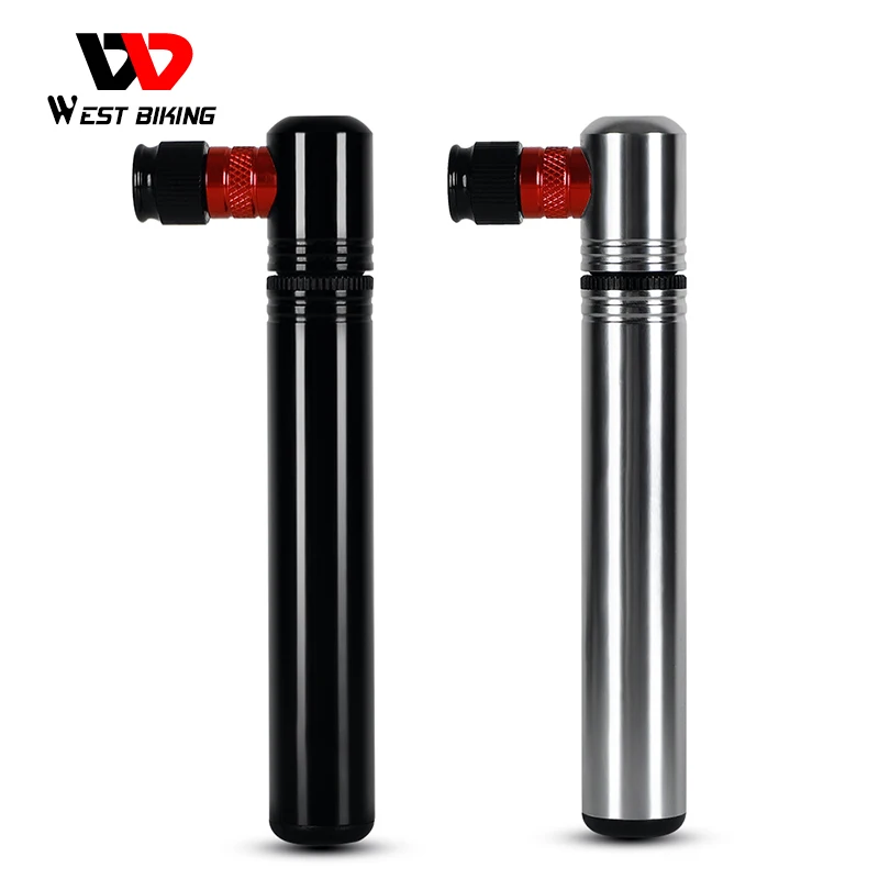 

WEST BIKING 130PSI Mini Bicycle Pump Cycling Hand Air Pump Ball Tire Inflator Schrader Presta Dunlop Valve MTB Road Bike Pump