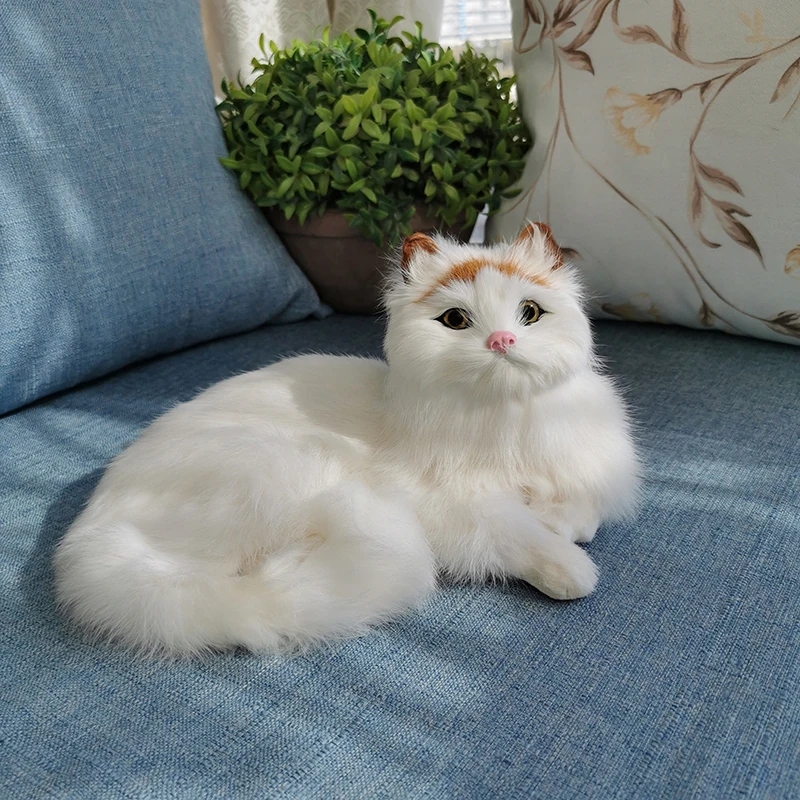 Плюшевые игрушки милая имитация куклы плюшевые животные кошки мягкие реальная