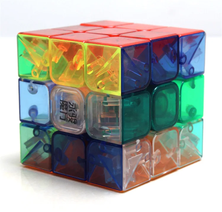 YongJun YuLong прозрачный красочный магический куб классический Твист Головоломка необычная образовательная разведка для детей