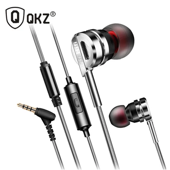 

QKZ DM9 Zinc Alloy HiFi Earphone In Ear Earphones BASS Metal DJ MP3 Headset 3.5mm Alloy HiFi Earphone for Universal Mobile Phone