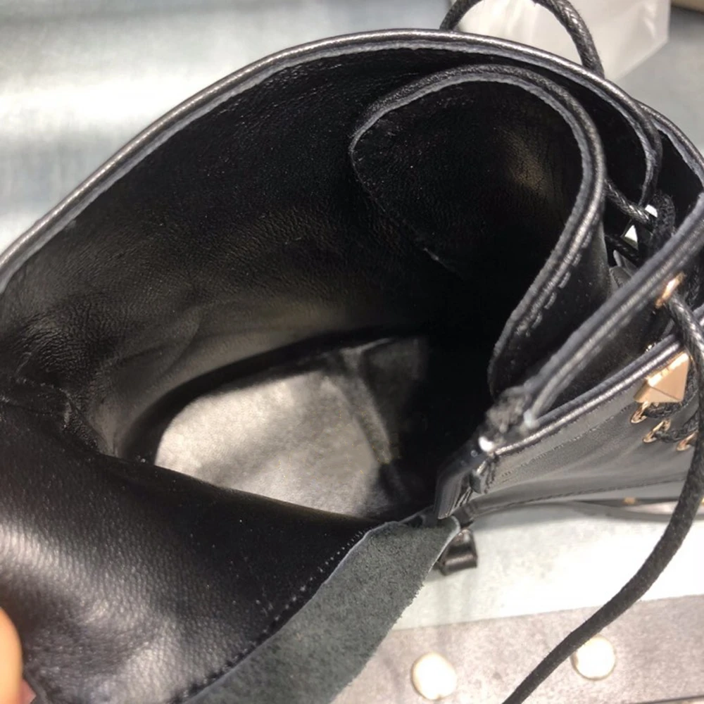 Chueyz/Новые модные черные женские ботильоны из натуральной кожи женские осенне-зимние ботинки с круглым носком, на молнии, на толстом низком каблуке, Размеры 35-40